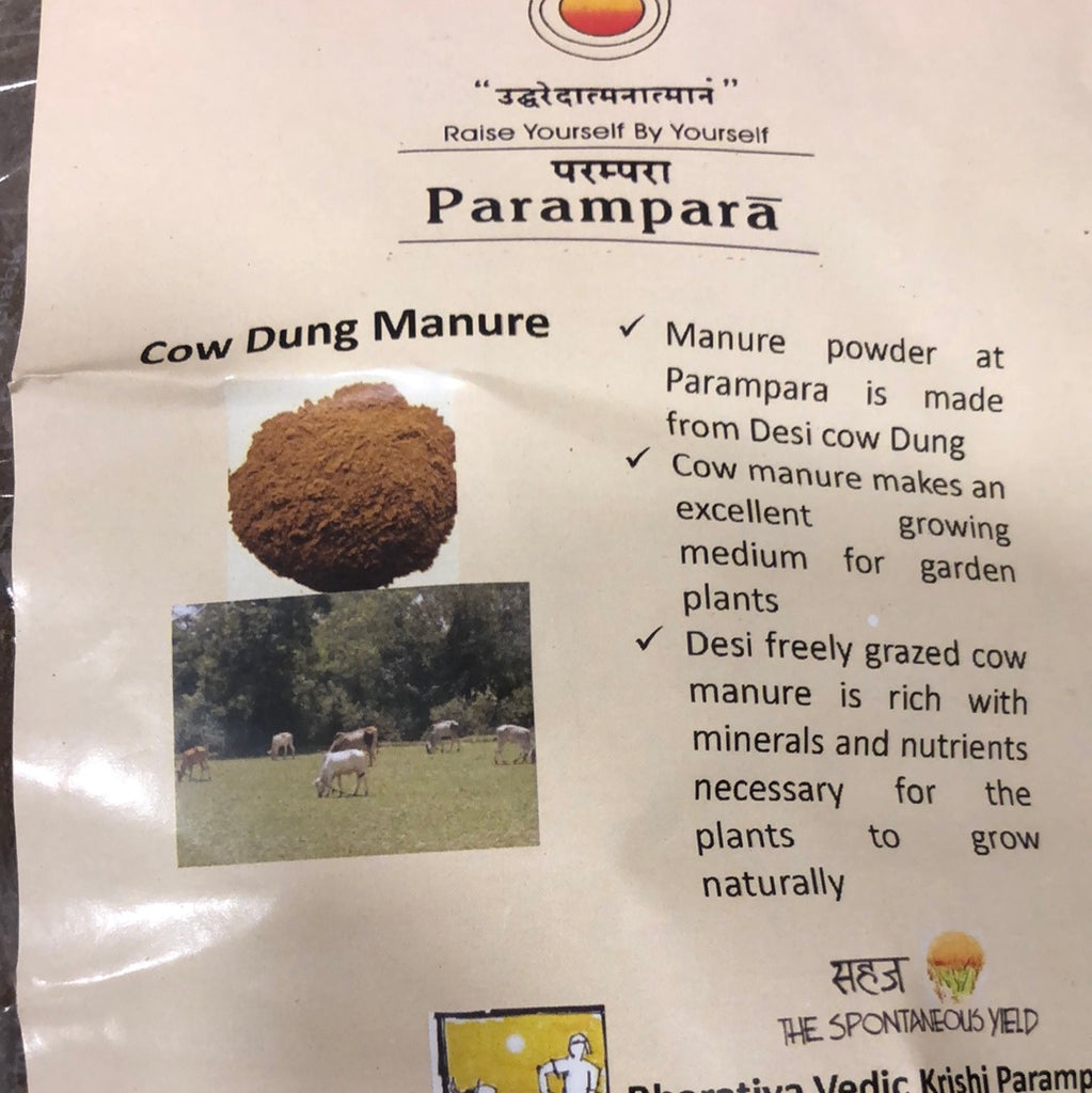 Cow dung manure