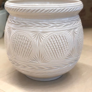 White Ganda ceramic pot (16/16)