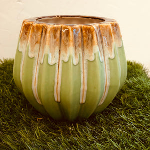 Diamond flow ceramics pot