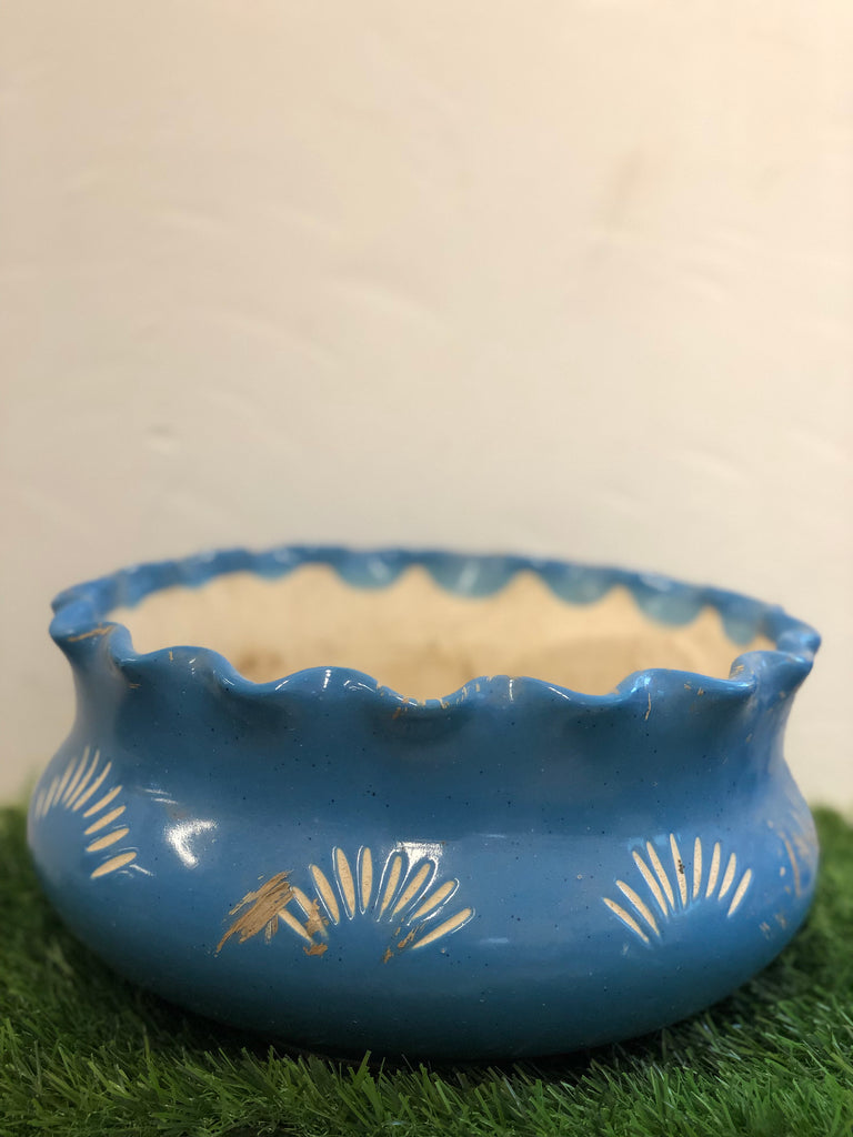 Blue bonsai ceramic pot