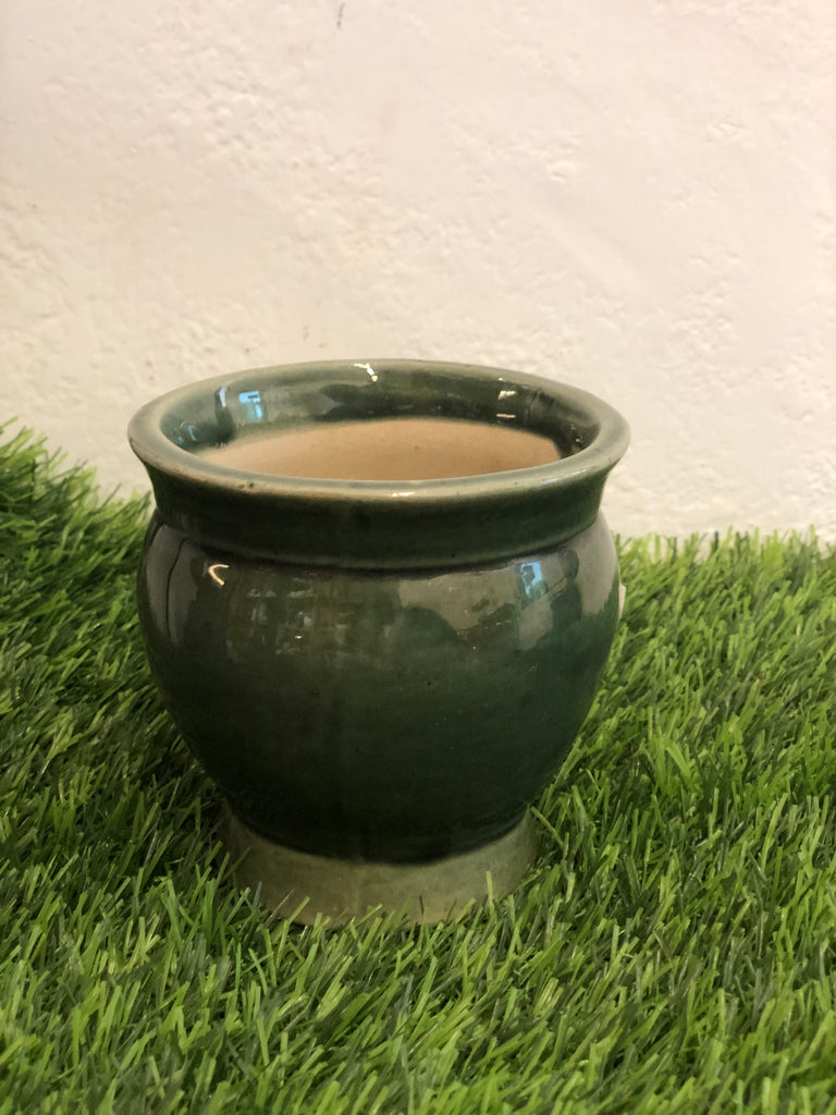 Green jar mini Ceramic pot