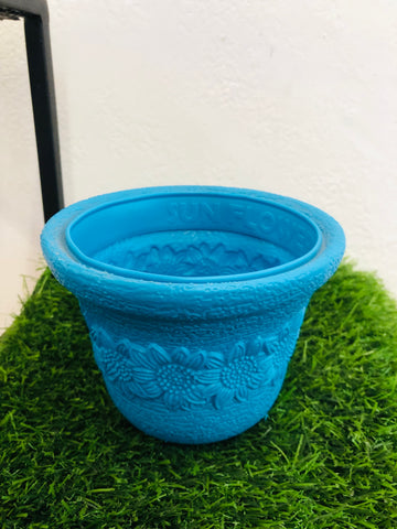sunflower plastic pot