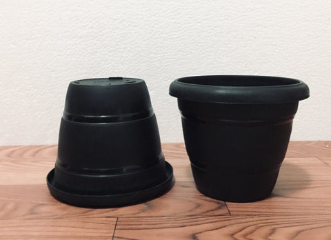 6 Inch Black pot (Round)