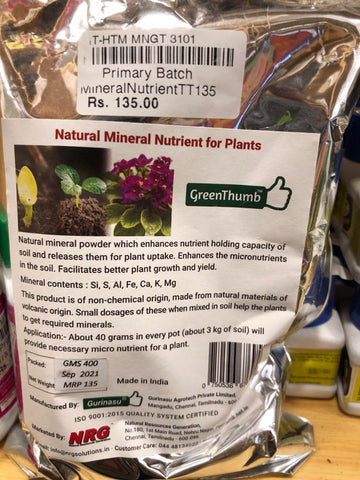 Natural mineral nutrient for plant