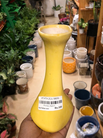 Red yellow vase