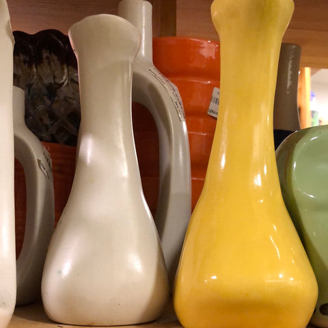 Red yellow vase